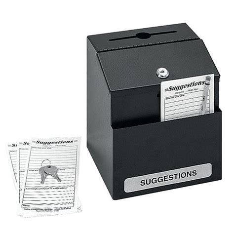 safco locking steel suggestion box black 4232bl|safco suggestion boxes.